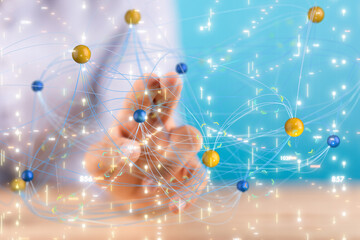 Big data visualization. Network connection structure