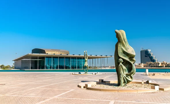 Sculptures at the Bahrain National Museum in Manama. The Middle East Stock Photo | Adobe Stock