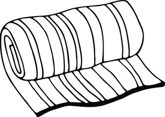 Vector element, doodle. A blanket for the beach