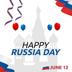 Happy Russia Day Vector Illustration
