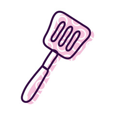 kitchen spatula line and fill style icon vector design