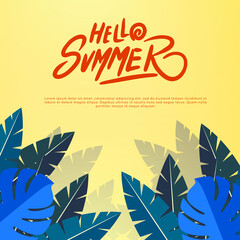 illustration concept of summer holiday 