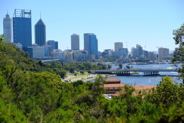 Western Australia Perth - View to Perth Brigde and Swan River