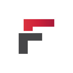 Letter f modern simple logo design