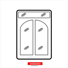 window icon.Flat design style vector illustration for graphic and web design.