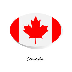 Fototapeta na wymiar The flag of Canada's national. For banner, tempate, icon, media.