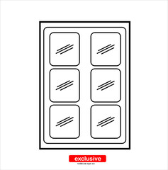 window icon.Flat design style vector illustration for graphic and web design.