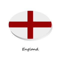 Obraz premium The flag of England's national. For banner, tempate, icon, media.