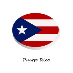 The flag of Puerto Rico's national. For banner, tempate, icon, media.