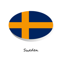 The flag of Sweden's national. For banner, tempate, icon, media.