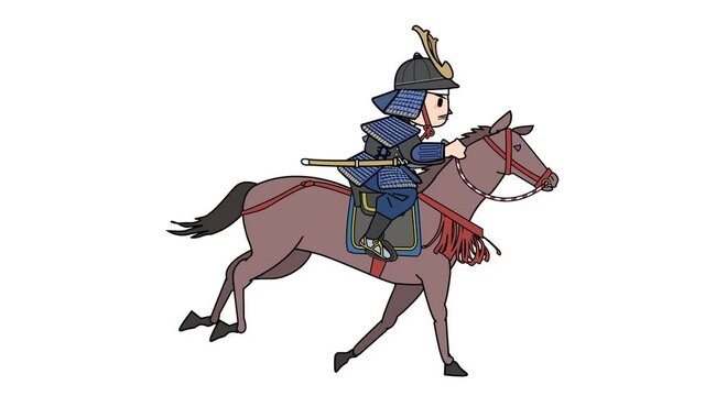 走る日本戦国時代の騎馬
