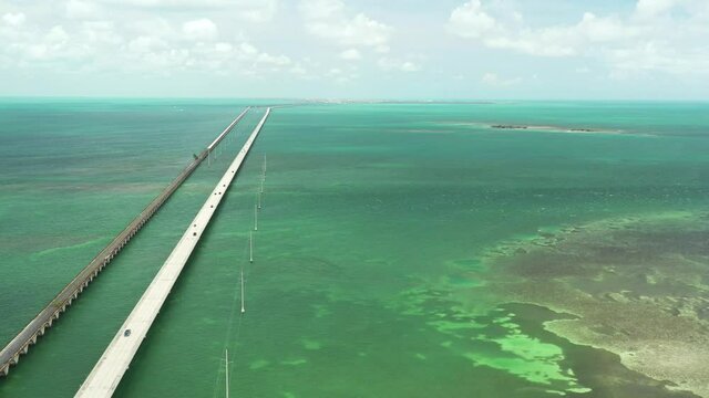 7 mile bridge Florida Keys drone video