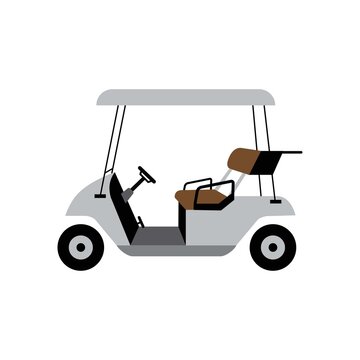 Golf cart or golf car icon vector illustration