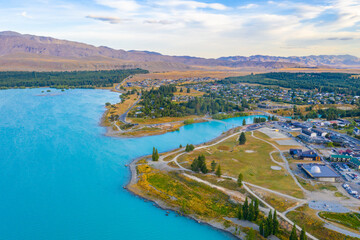 Tekapo town in New Zealand