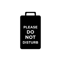 Please do not disturb hotel sign icon