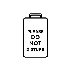 Please do not disturb icon vector