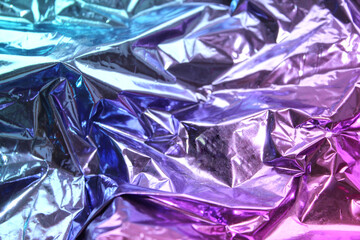 Colored foil photo. Abstract background, shiny texture