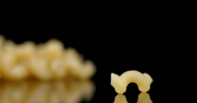 The only dry pasta of cavatappi on the table.