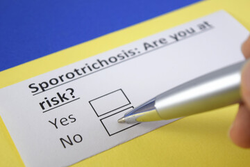 Obraz premium Questionnaire about health problems