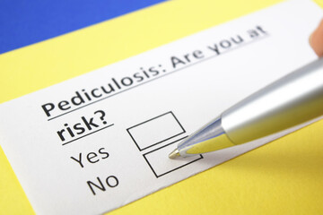 Obraz premium Questionnaire about health problems