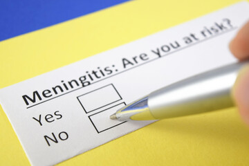 Fototapeta premium Questionnaire about health problems