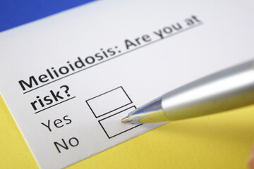 Obraz premium Questionnaire about health problems