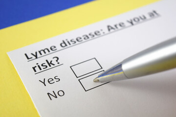 Obraz premium Questionnaire about health problems