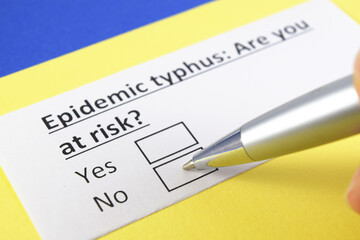 Fototapeta premium Questionnaire about health problems