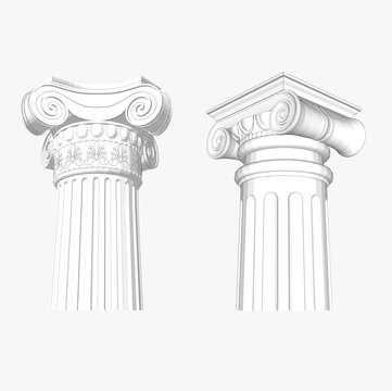 ancient greek column isolated,Greek architecture
