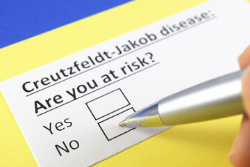 Obraz premium Questionnaire about health problems