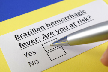 Obraz premium Questionnaire about health problems