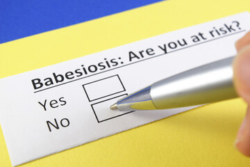 Obraz premium Questionnaire about health problems