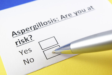 Obraz premium Questionnaire about health problems