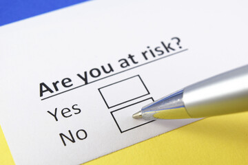 Obraz premium Questionnaire about health problems
