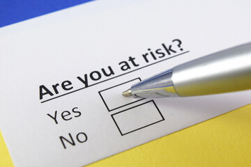 Fototapeta premium Questionnaire about health problems