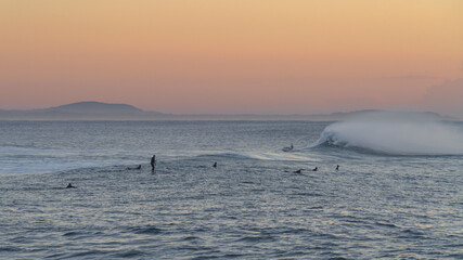 Water sports at dawn