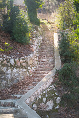 Old stone staircase.