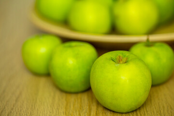 green apples close up