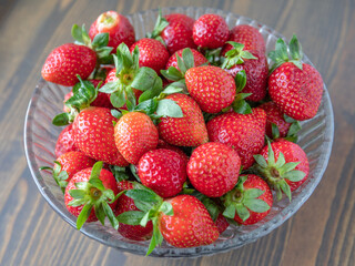 Home grown strawberries. Fresh, juicy and ecologically clean