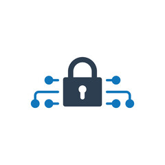 Cyber lock icon