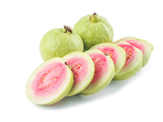 fresh guava isolated on white background