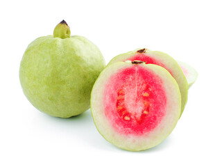 fresh guava isolated on white background