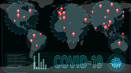 crisis of Covid 19 virus and radar scanning to detected in country has spread all over the world