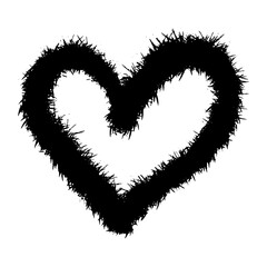 doodle hearts isolated on white background. heart icon design element. Logo element illustration. Love symbol icon.