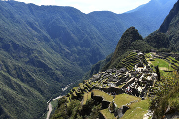 Vista del río Urubamba desde Machu picchu