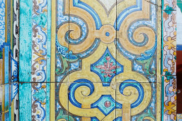 Great for textures Andalusia style wall Azulejos tiles background