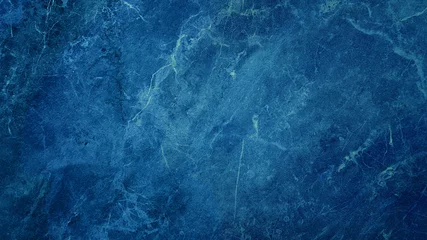 Foto op Canvas mooie abstracte grunge decoratieve donkere marineblauwe stenen muur textuur. ruwe indigo blauwe marmeren achtergrond. © WONGSAKORN