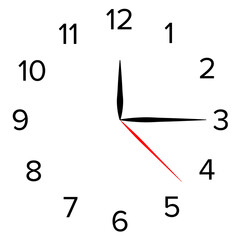 Clock face vector illustration. Clock template.