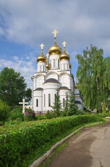 Fototapeta na wymiar Cathedral of St. Nicholas the Wonderworker in St. Nicholas convent. Pereslavl-Zalessky, Yaroslavl region. Golden ring of Russia