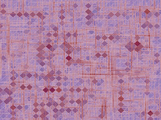 geometric square pixel pattern abstract in pink and purple